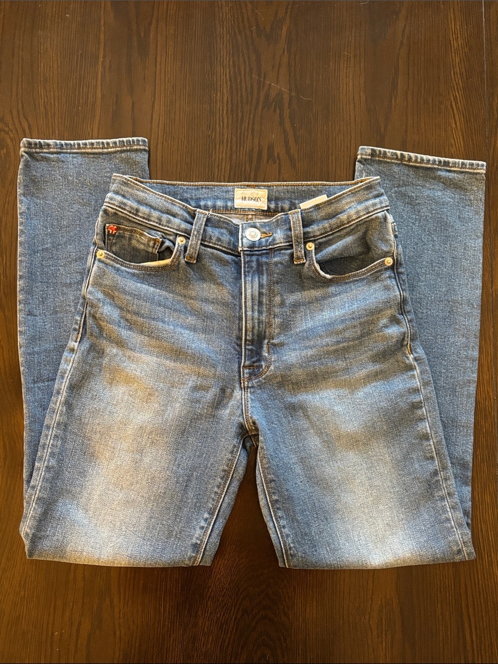 Hudson Jeans Size 26 Distressed Slim Skinny Straight Leg Jeans
